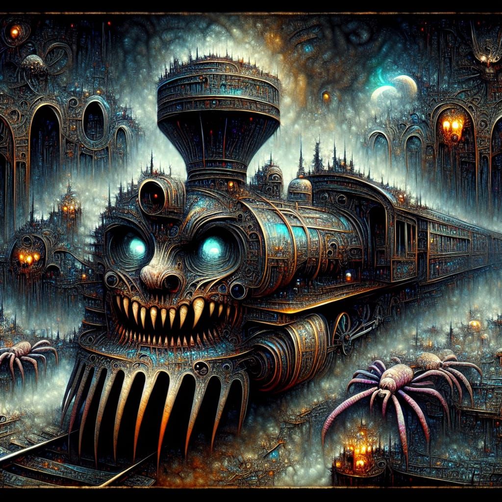 Mysterious Train Emerges from Darkened Haunted Graveyard in....