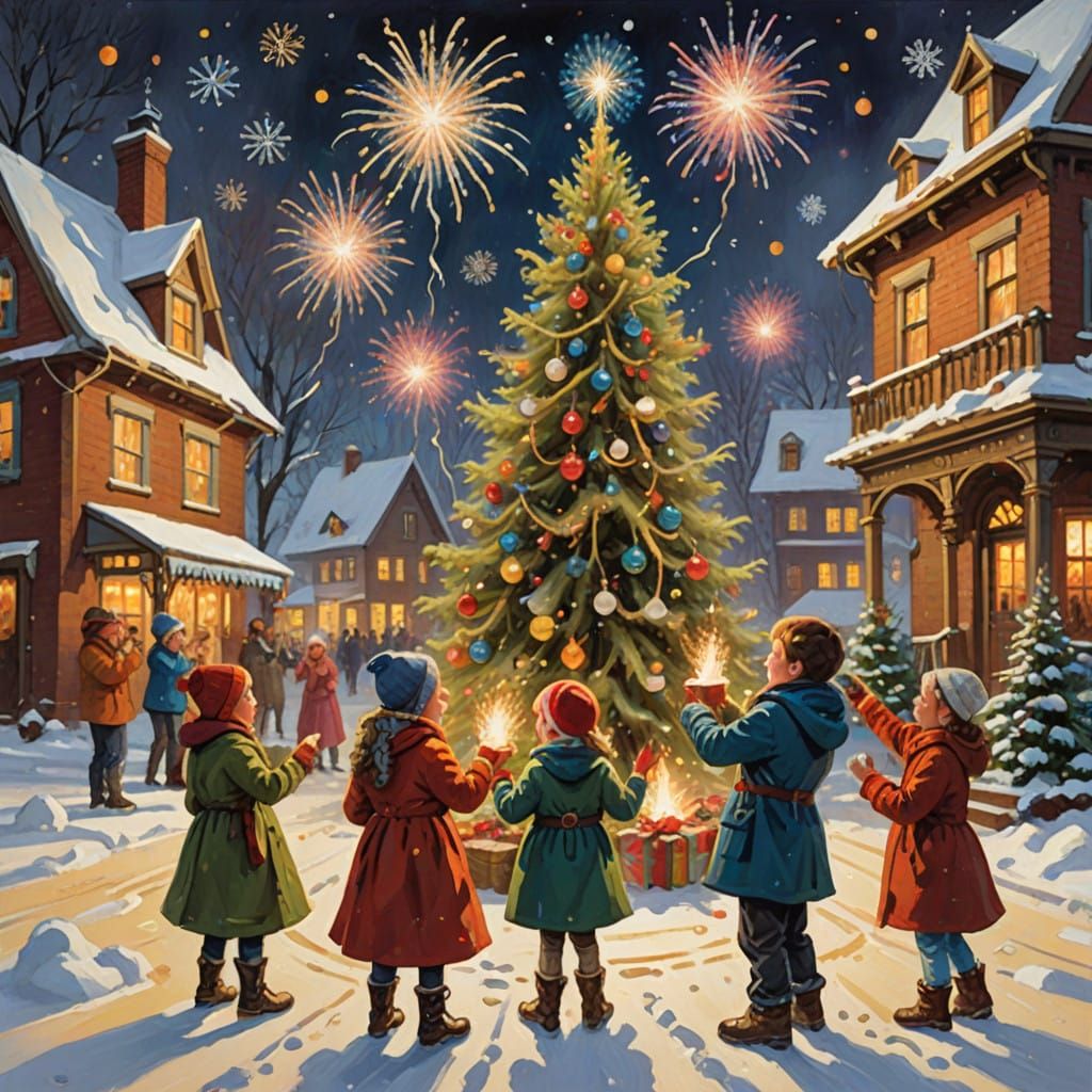 Golden Candle Holds Majestic Christmas Scene in Impressive O...