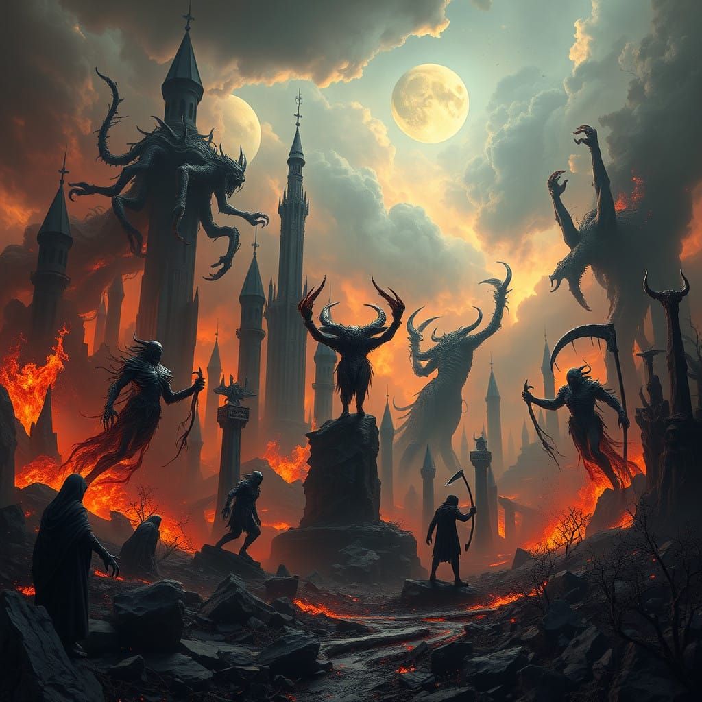 Dark Manifestations of Human Sin: Twisted Creatures of Corru...