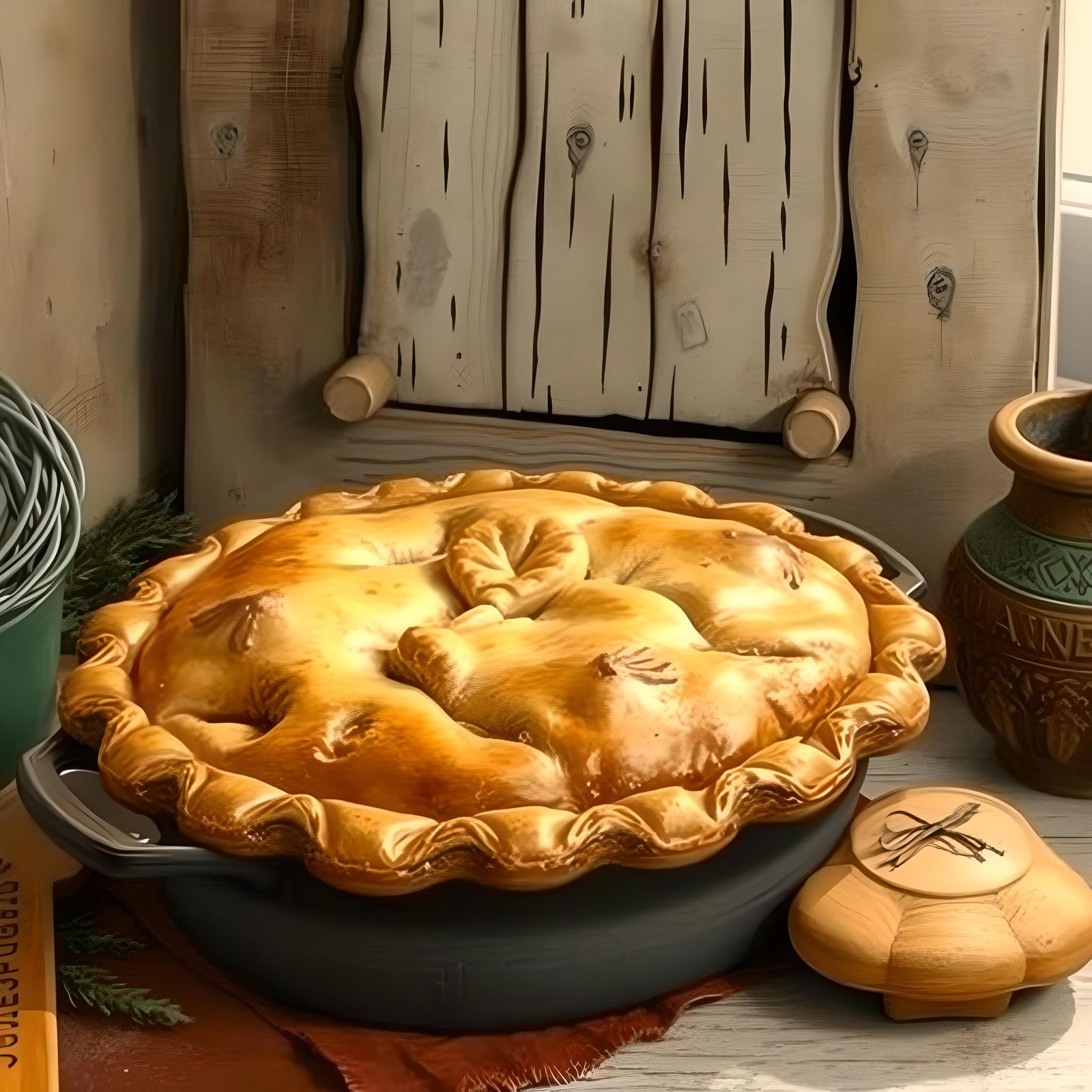 Traditional British Poverty Roast Pie