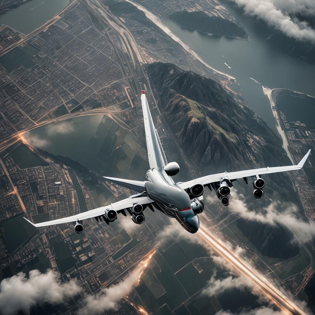 Pilot flying à 747 jet
