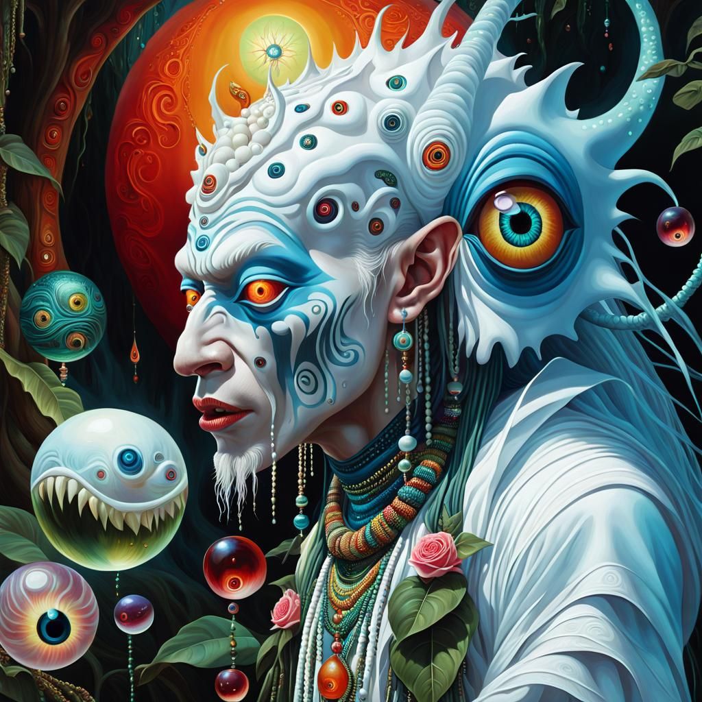 Surreal Shamanic Dreamscapes in Digital Oil Painting Style