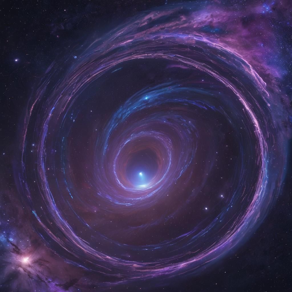 Ethereal Wormhole in a Starry Night Sky