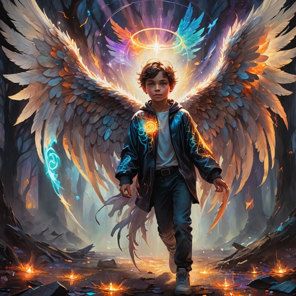 Surreal Fantasy Concept Art: Boy of Contrasting Souls