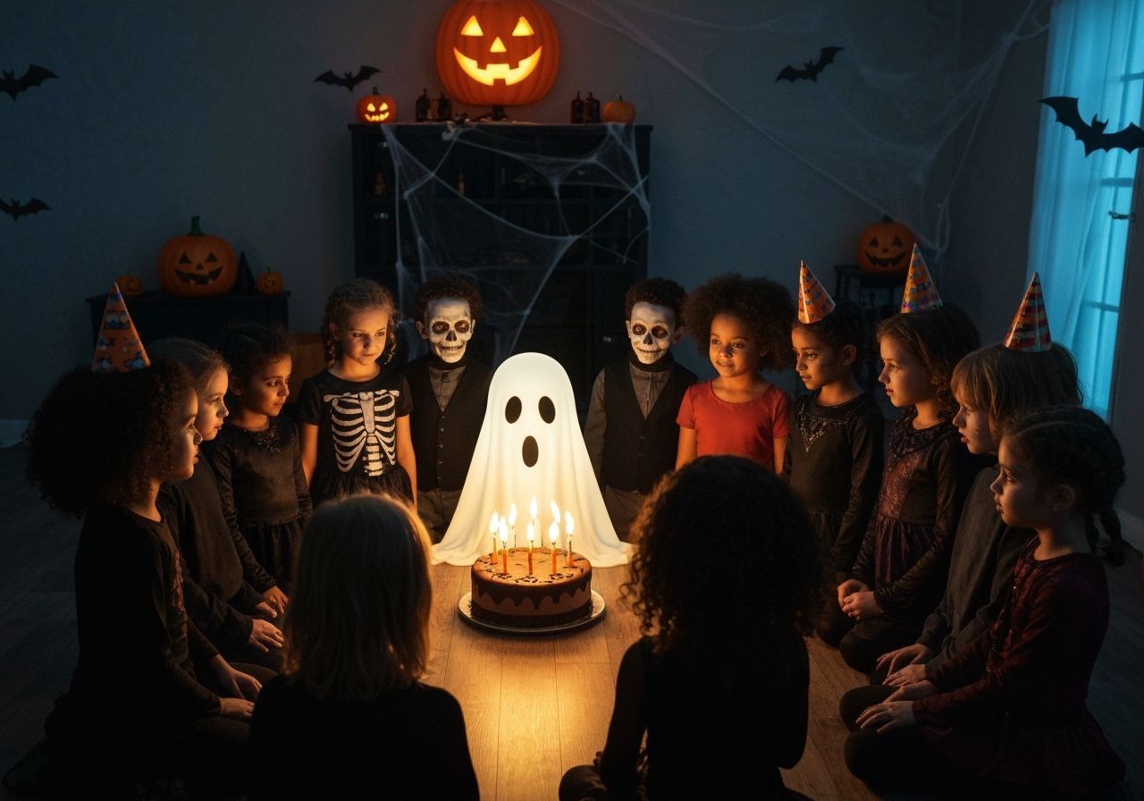 Halloween Birthday Party With Friendly Ghost And Spooky Cake