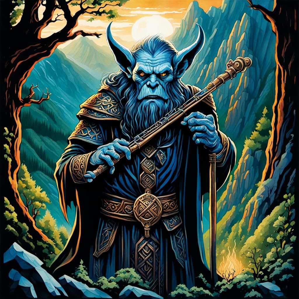 Majestic Goblin in Hyper-Detailed High Gothic Style