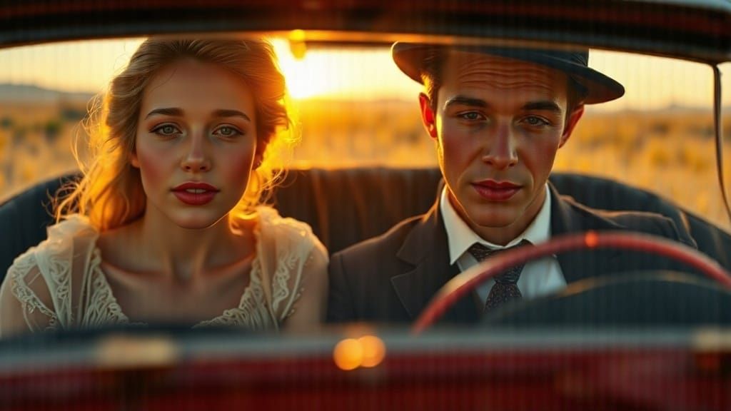 Bonnie and Clyde's Getaway in Vintage Style