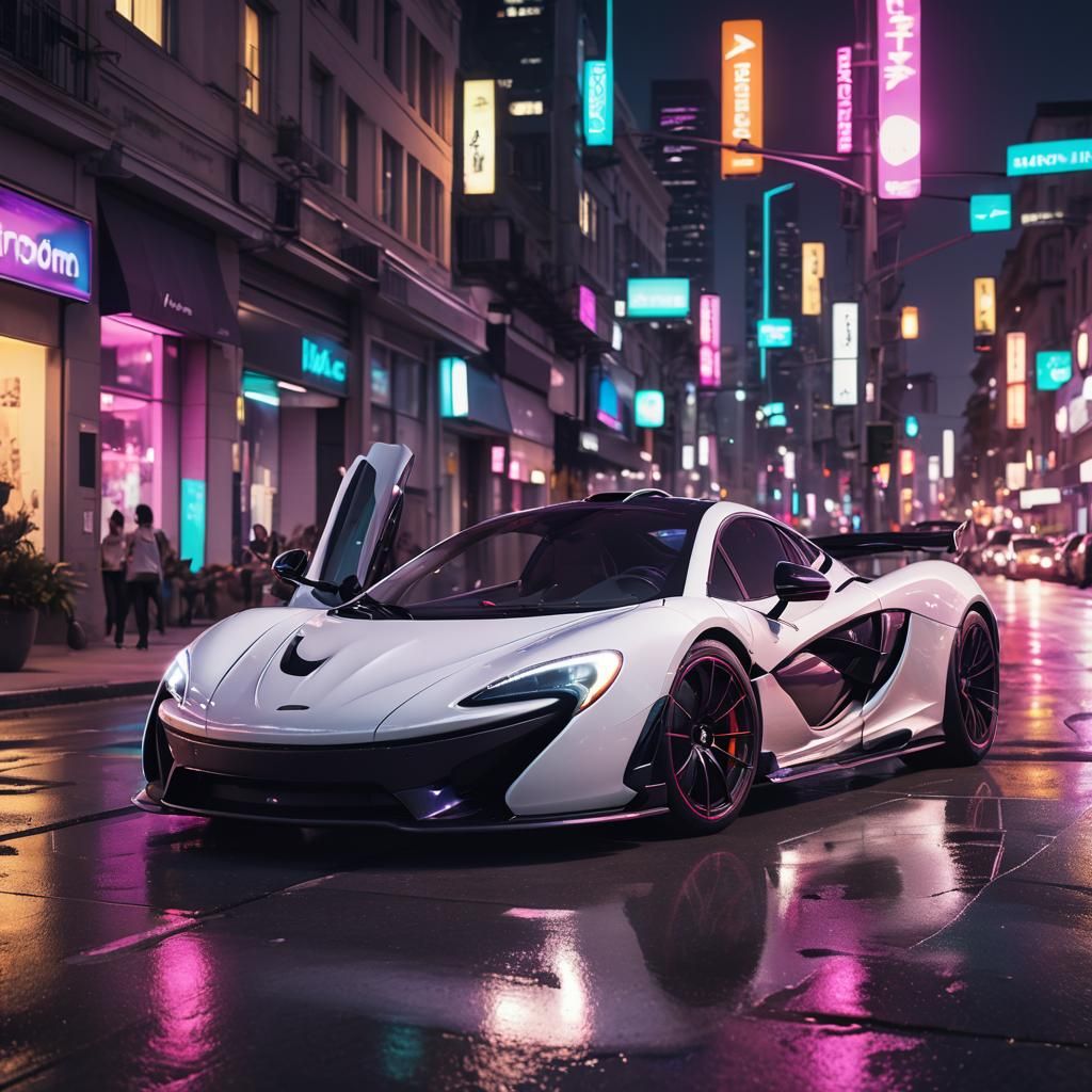 Ethereal McLaren P1 Illuminates Neon Metropolis