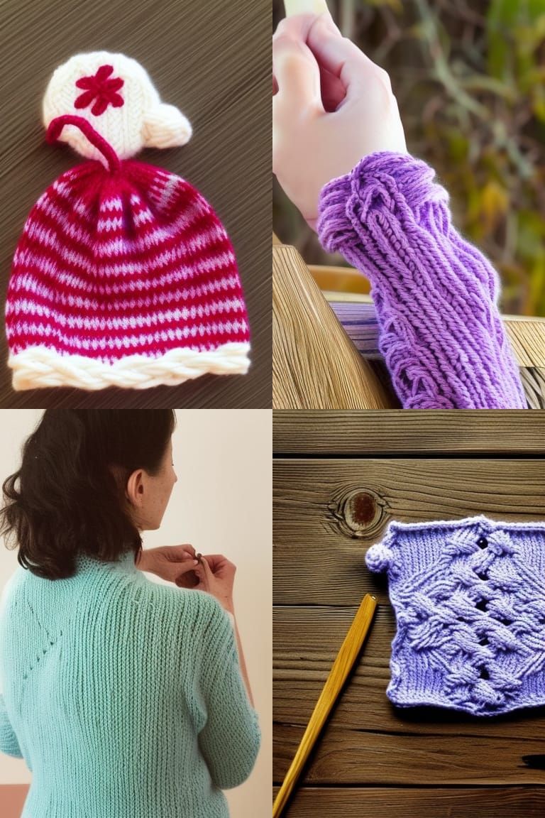 A Cozy Knitting Scene with Soft Textures