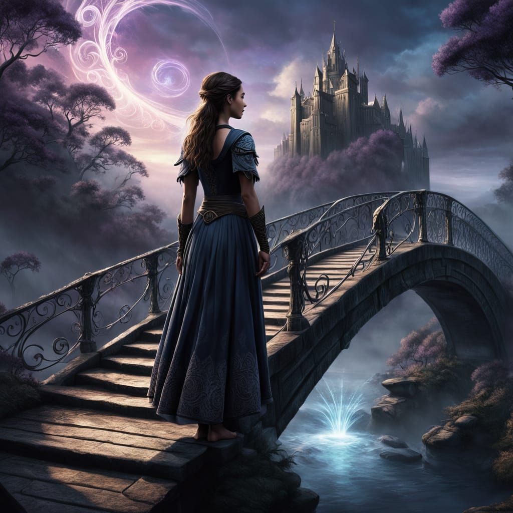 Girl Discovers Mystical Realm Beyond Ancient Bridge