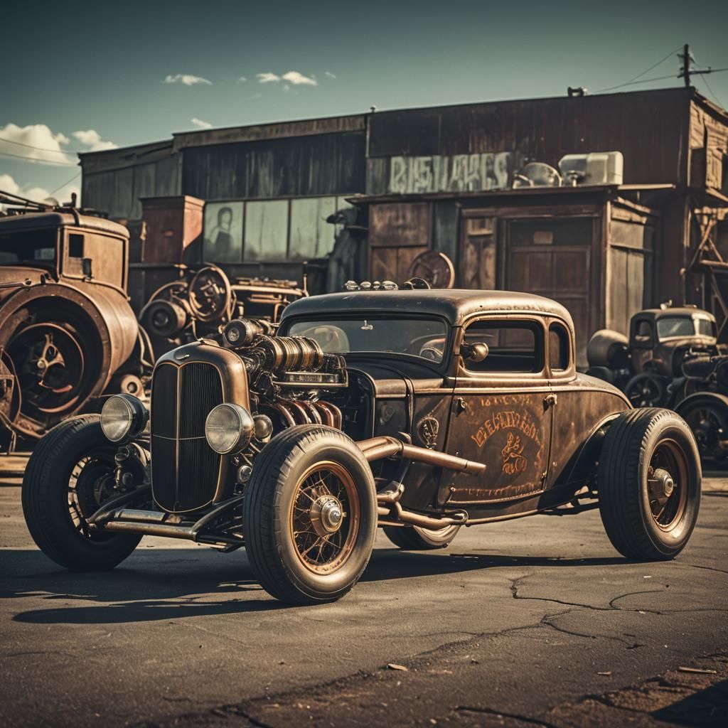 1934 Ford Rat Rod in Steampunk Style
