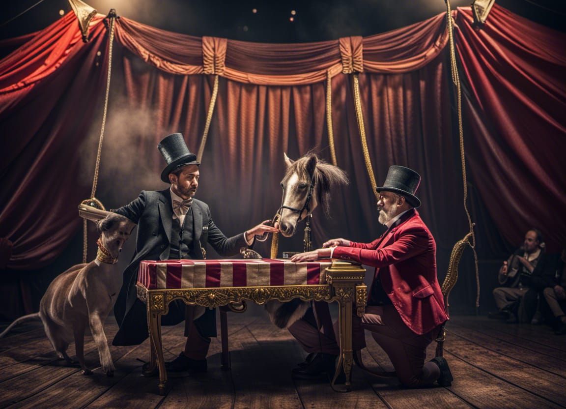 Magical Circus Scene in Hyperrealistic Detail