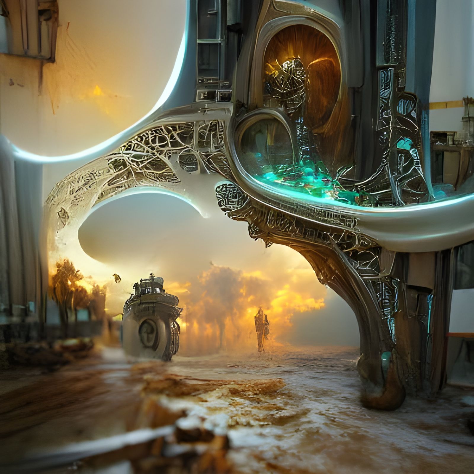 Cosmic Gateway in Baroque Style