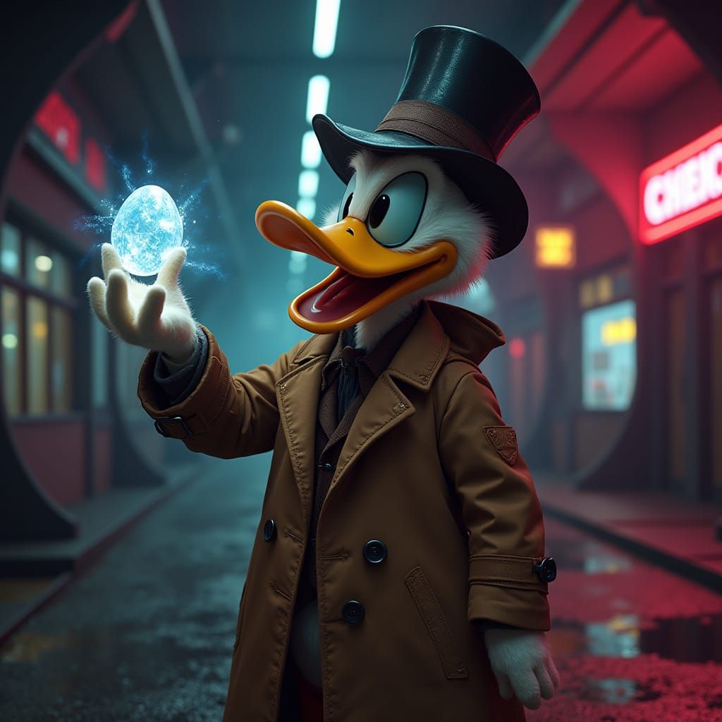 Scrooge McDuck Investigates Cosmic Jewel Heist in Cyberpunk ...