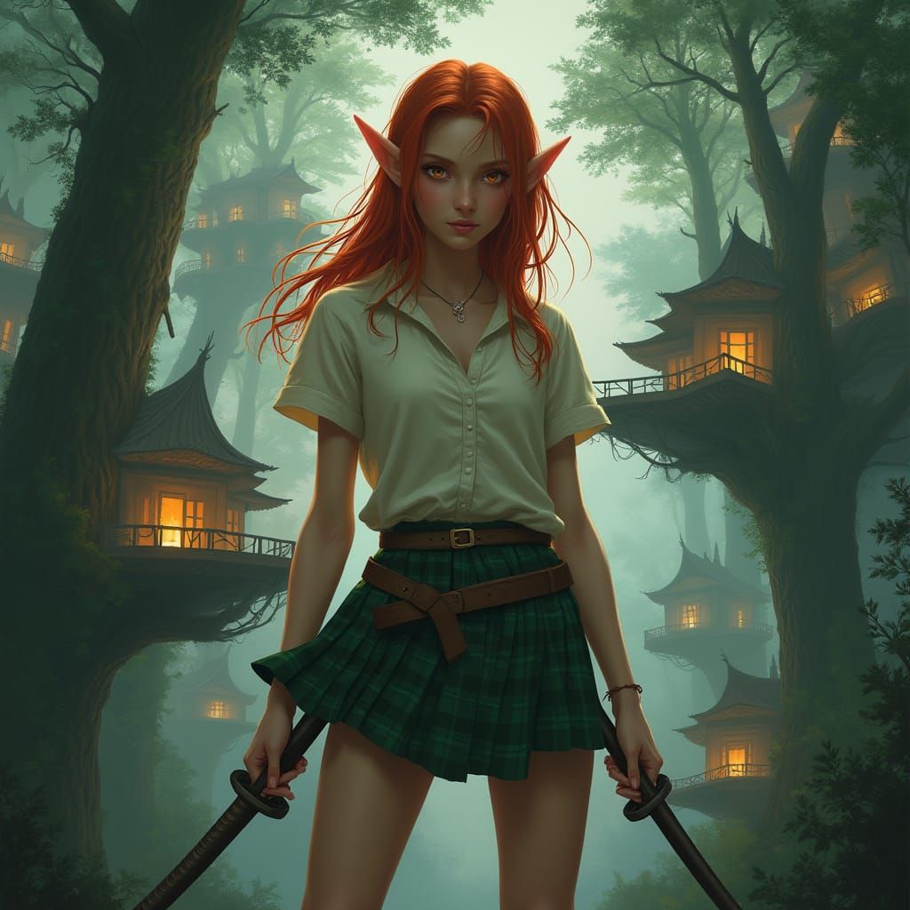 Ethereal Assassin in Twilight Treetop City