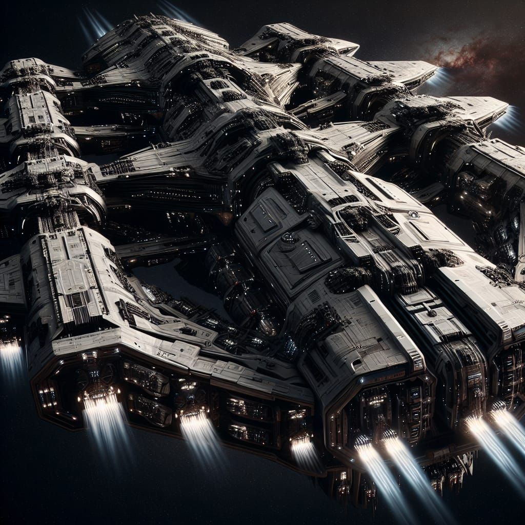 Massive Capital Spaceship Dominates Deep Space with Intimida...