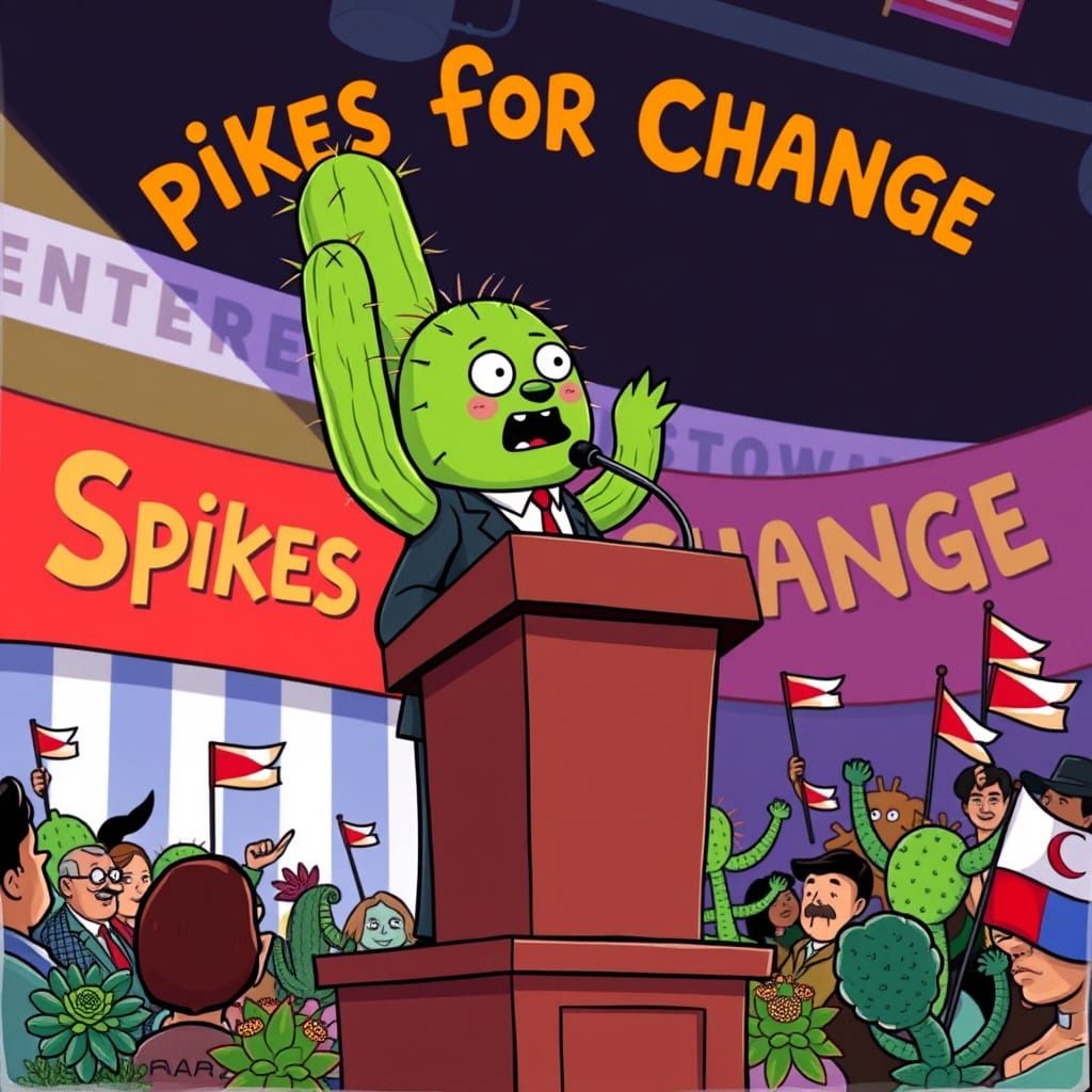 Cactus Gives Speech at Presidential Debate