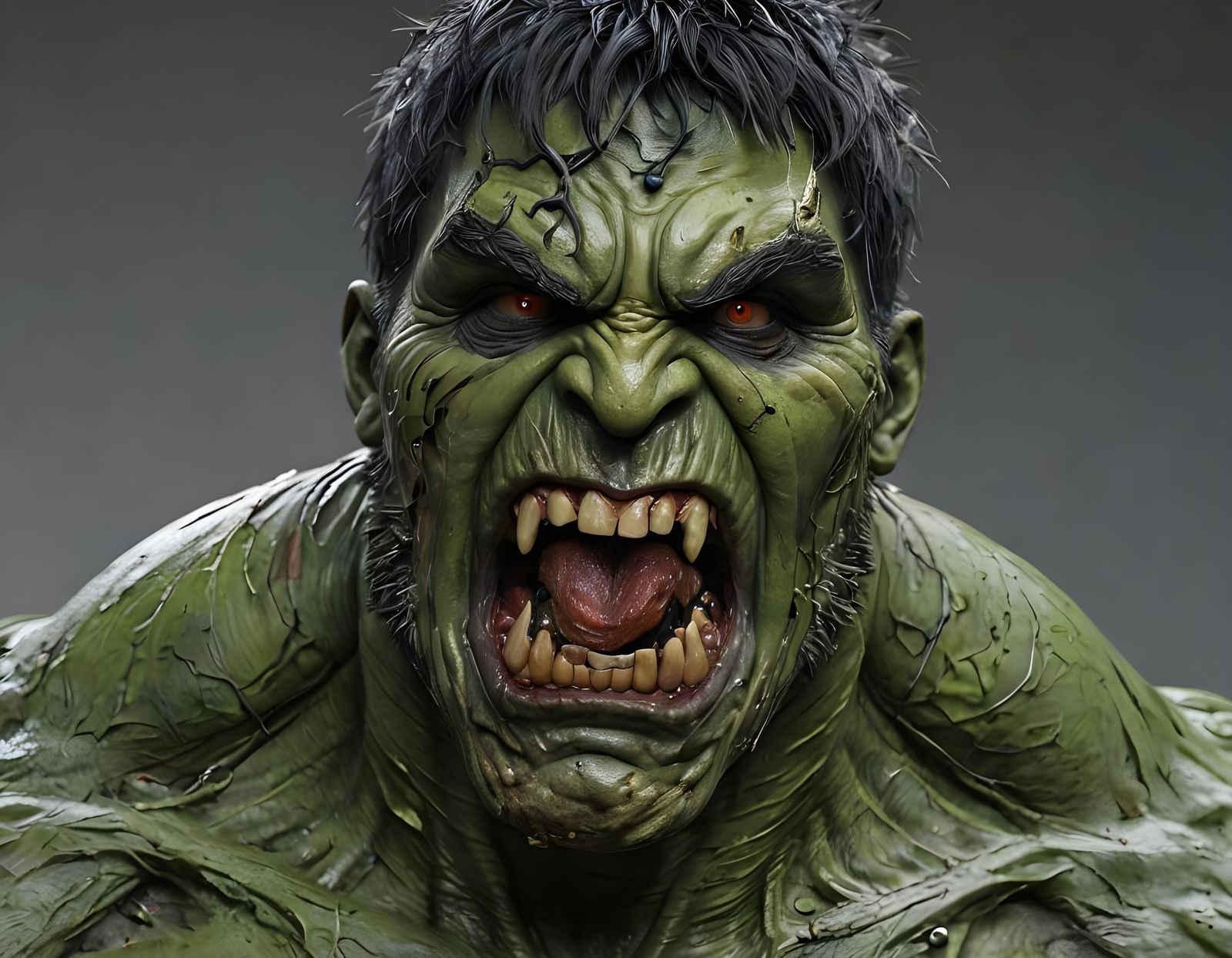 Hyper-Realistic Marvel Zombie Hulk