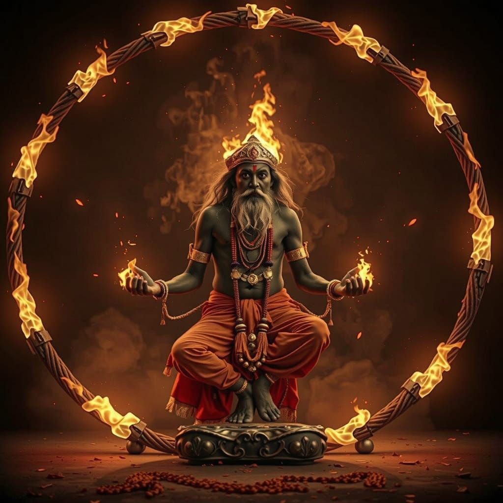 dancing baba  Fire Babaj does the nataraja-tandev dance nata...