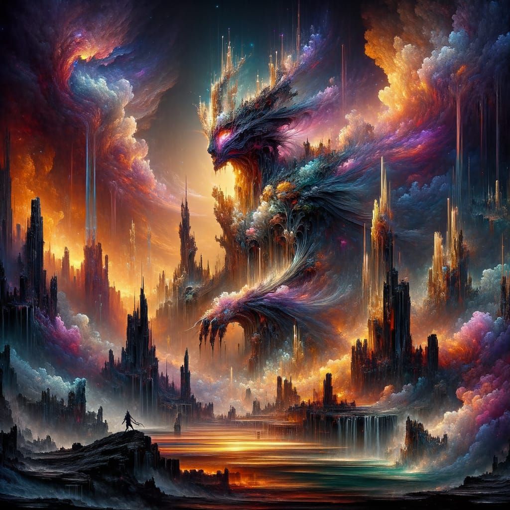 Fantastical Matte Painting of a Mythical World