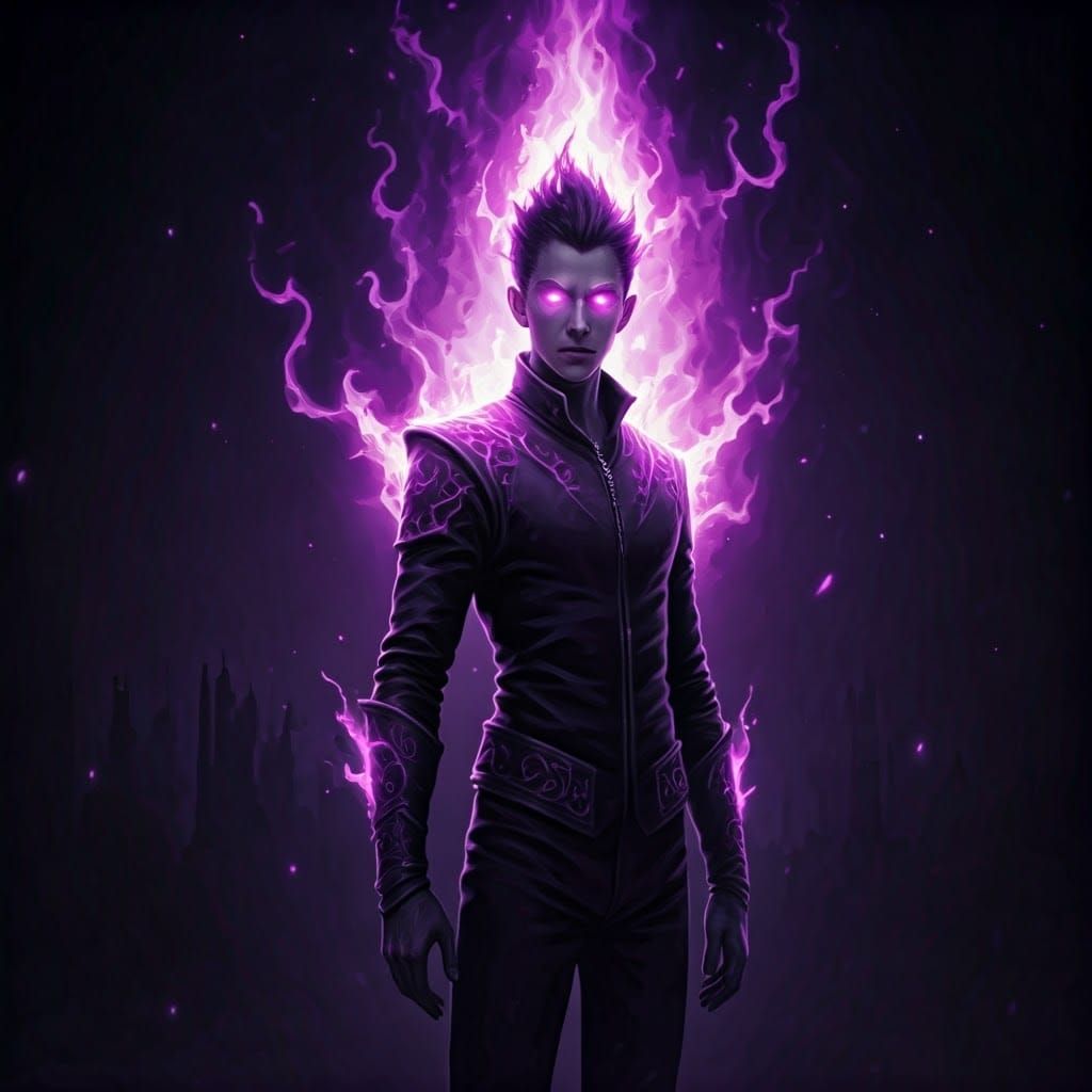 Enchanted Night Scene in Deep Purple Hues