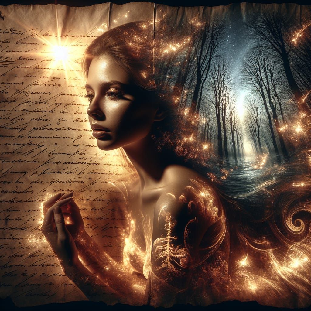 Enchanted Mermaid Illuminated by Electromagnetic Aura in Vin...