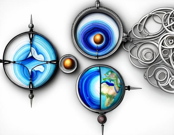 Aerial View of Earth Chakras with Quantum Zentangle