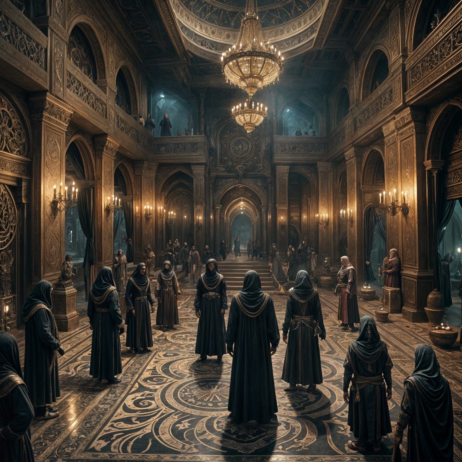 Ergothian Cultists Admire the Darkness Within