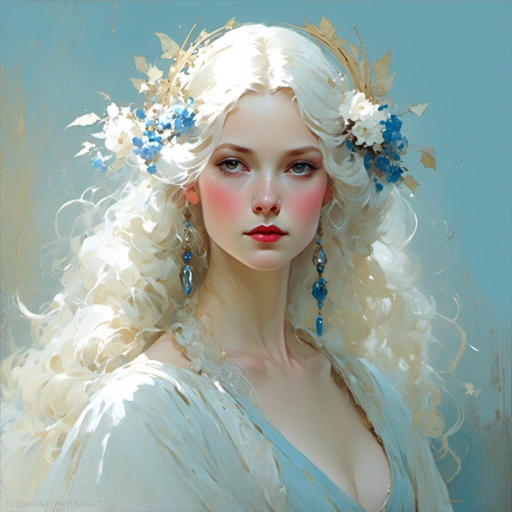 Ethereal 15th Century Queen in Victorian-Era Attire