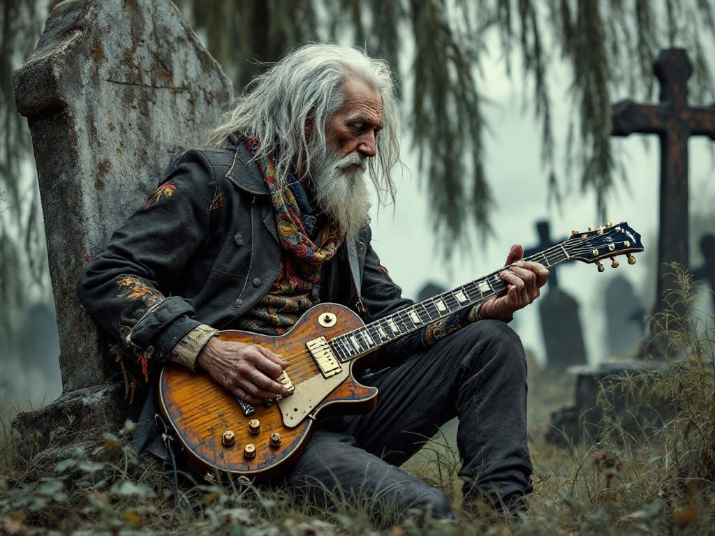 Rocker's Reflection in a Haunted Graveyard