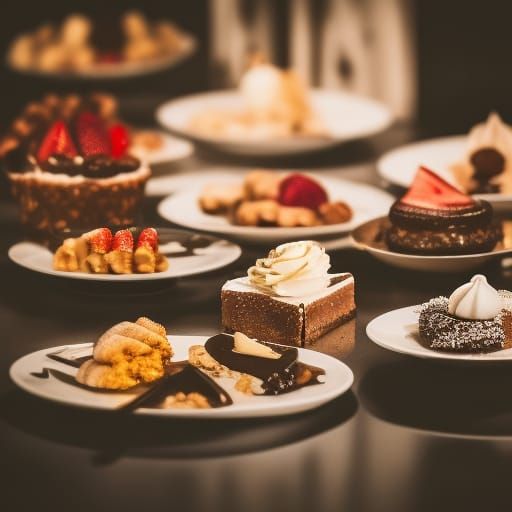 Luscious Desserts in Warm Natural Light