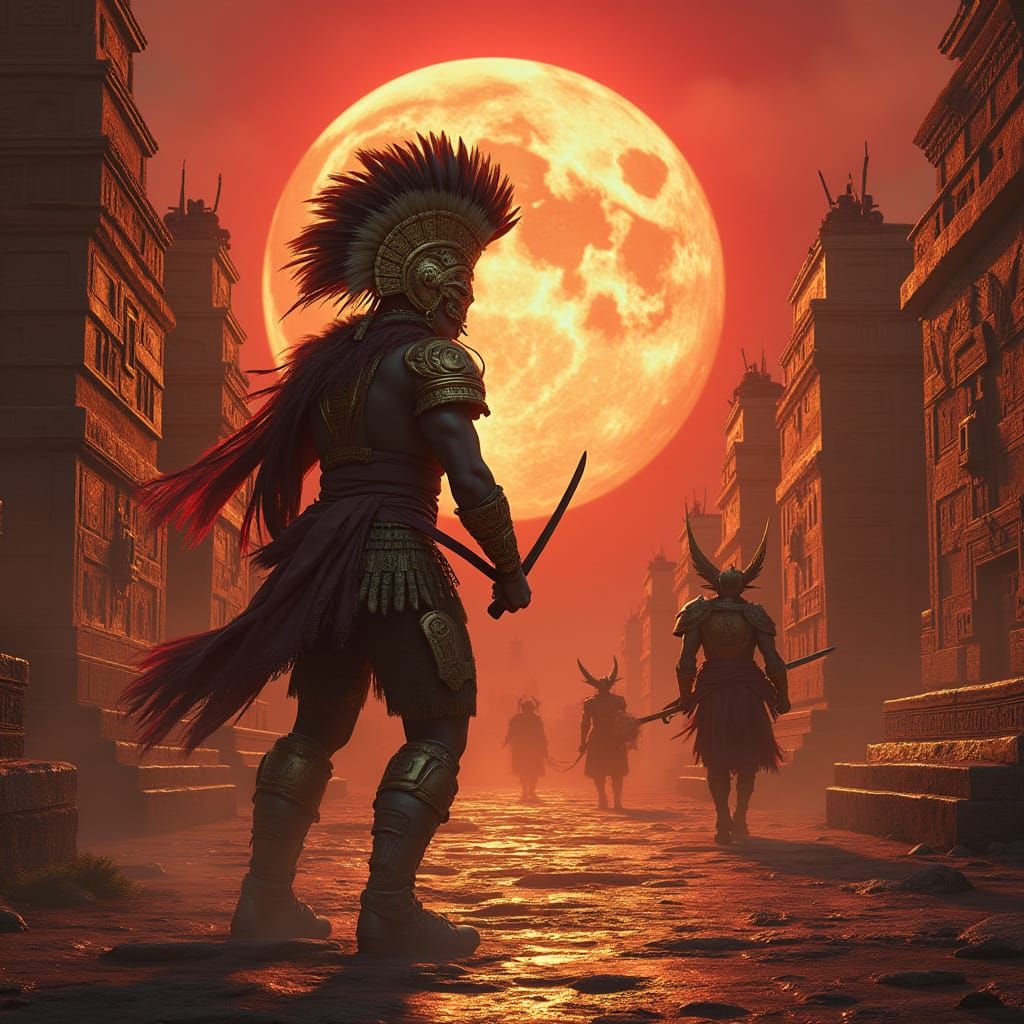 Mayan Warrior vs Samurai: Crimson Temple Battle