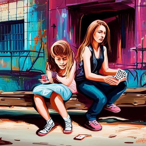 Tough Girls Unite in Vibrant Graffiti Street Art
