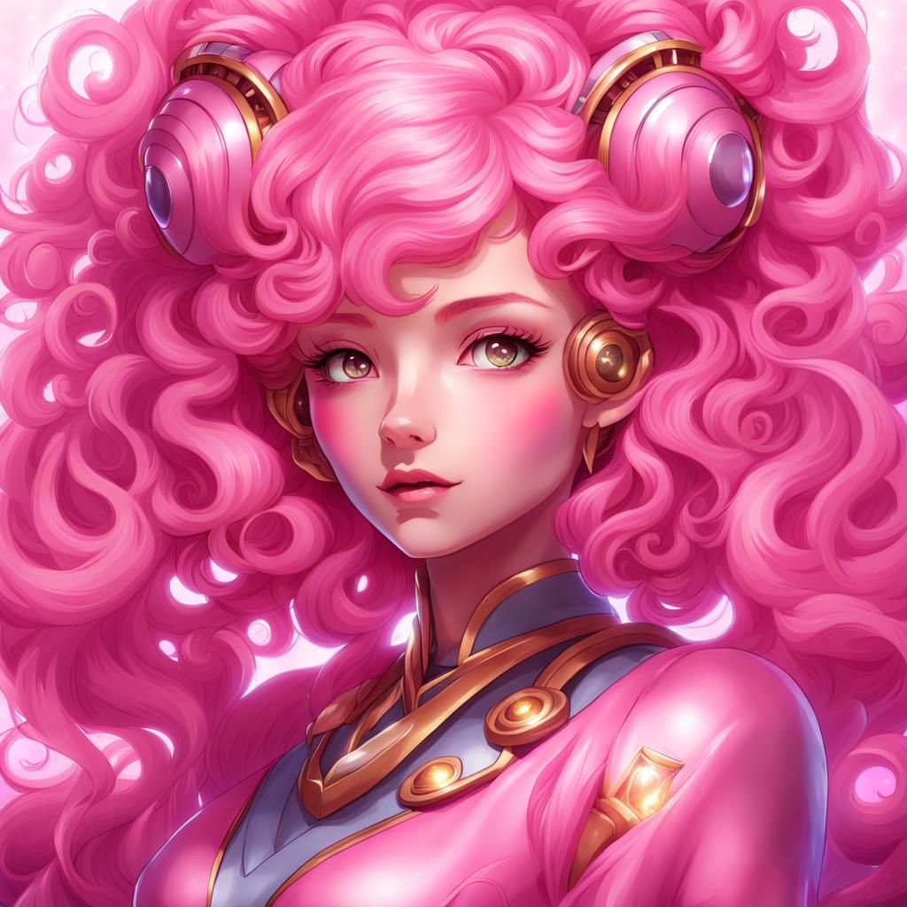 Mystical Pink-Haired Alien Maiden