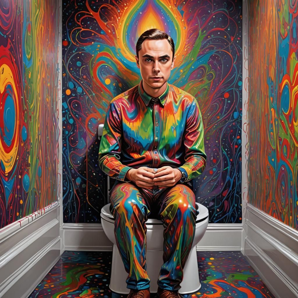 Sheldon Cooper in Psychedelic Toilet Scene