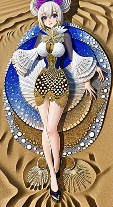 Fractal Sand Dollar Quilling Harlequin