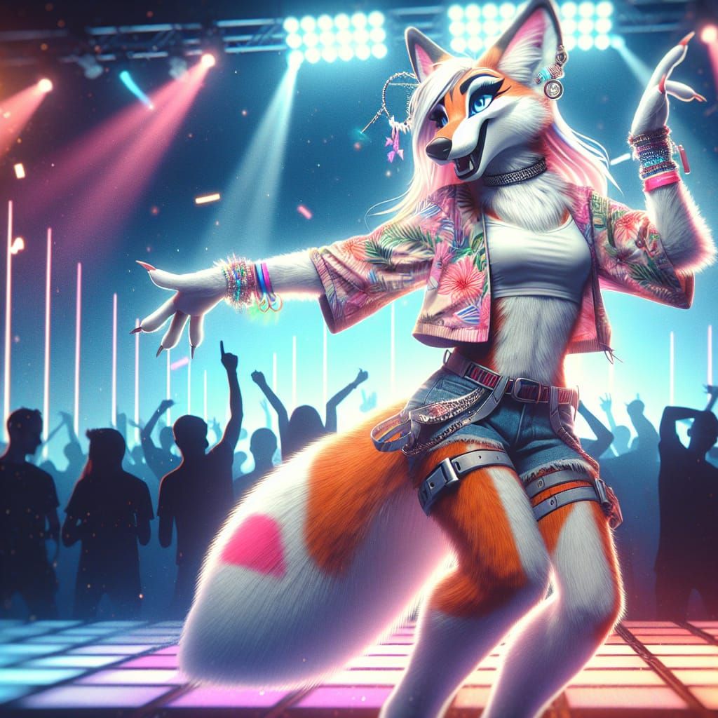 Glamorous Fox Club Queen Shines on the Dance Floor