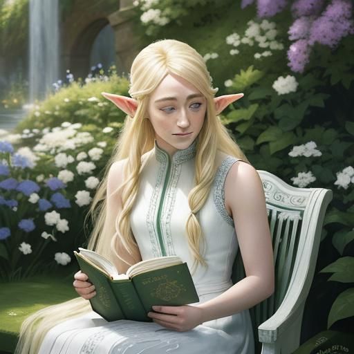 Saoirse Ronan as an Elf Maiden in a Garden Oasis
