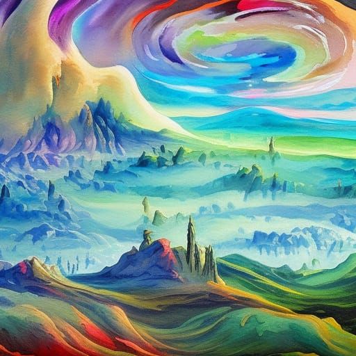 Ethereal Museum Masterpiece in Gouache Style