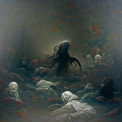 Dark Gothic Cityscape in Mysterious, Fantasy Style