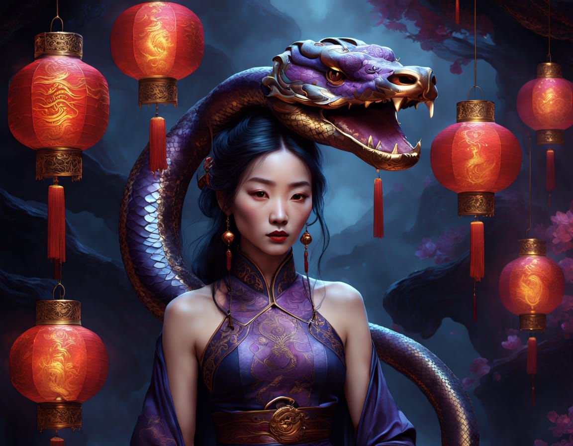 Regal Wu Shaman in Dark Silken Splendor