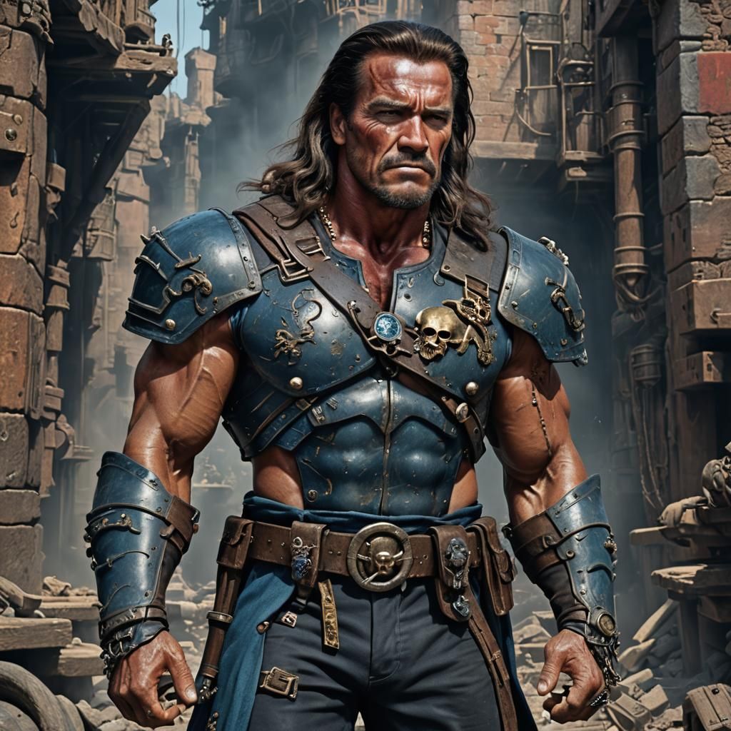 Cyberpunk Pirate in a Fantastical Fantasy World