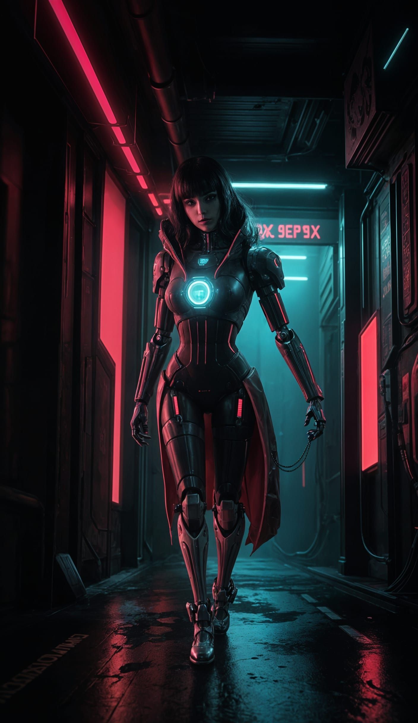 Bloodthirsty Cyberpunk Ballerina Robot