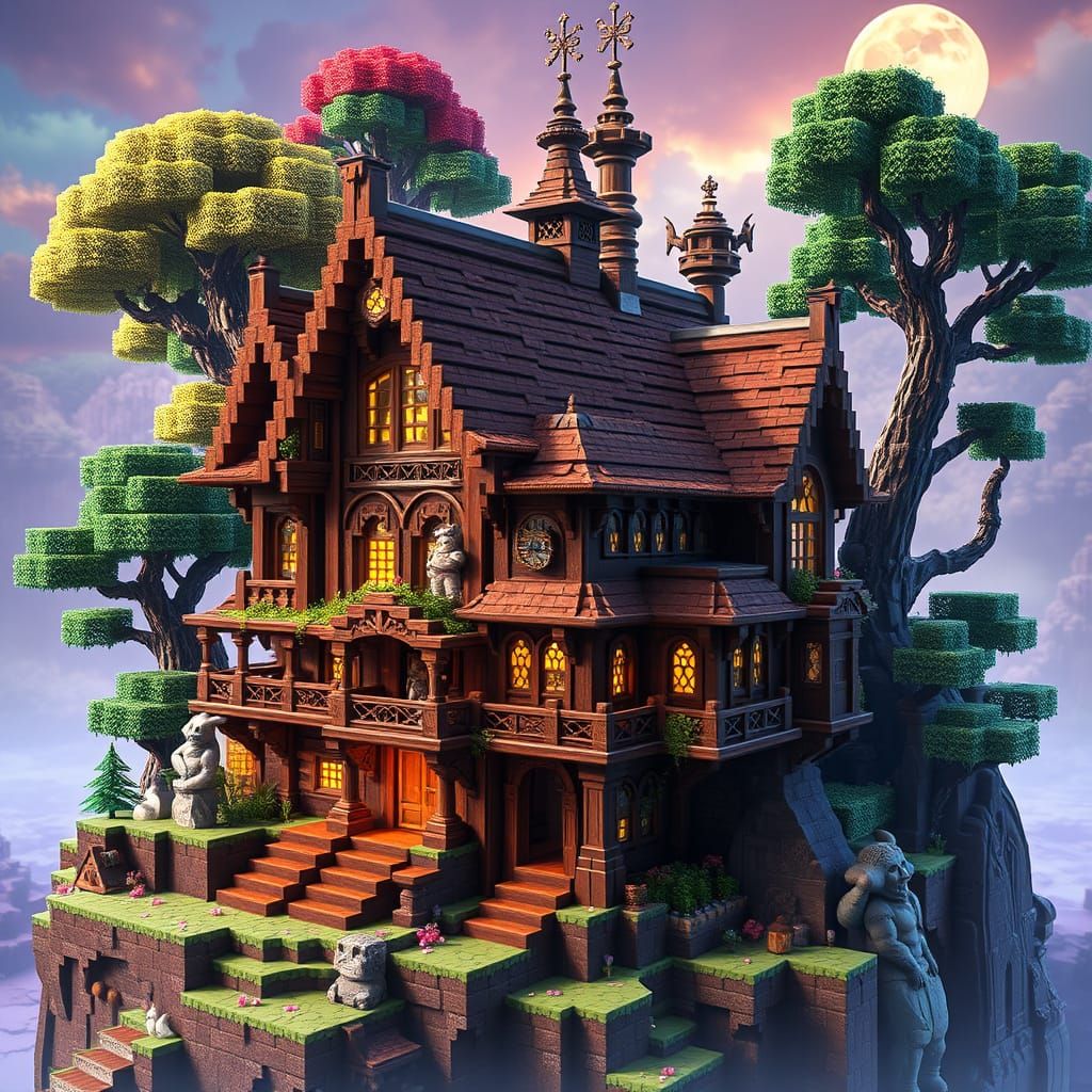 Fantasy Castle in Vibrant, Medieval Landscape
