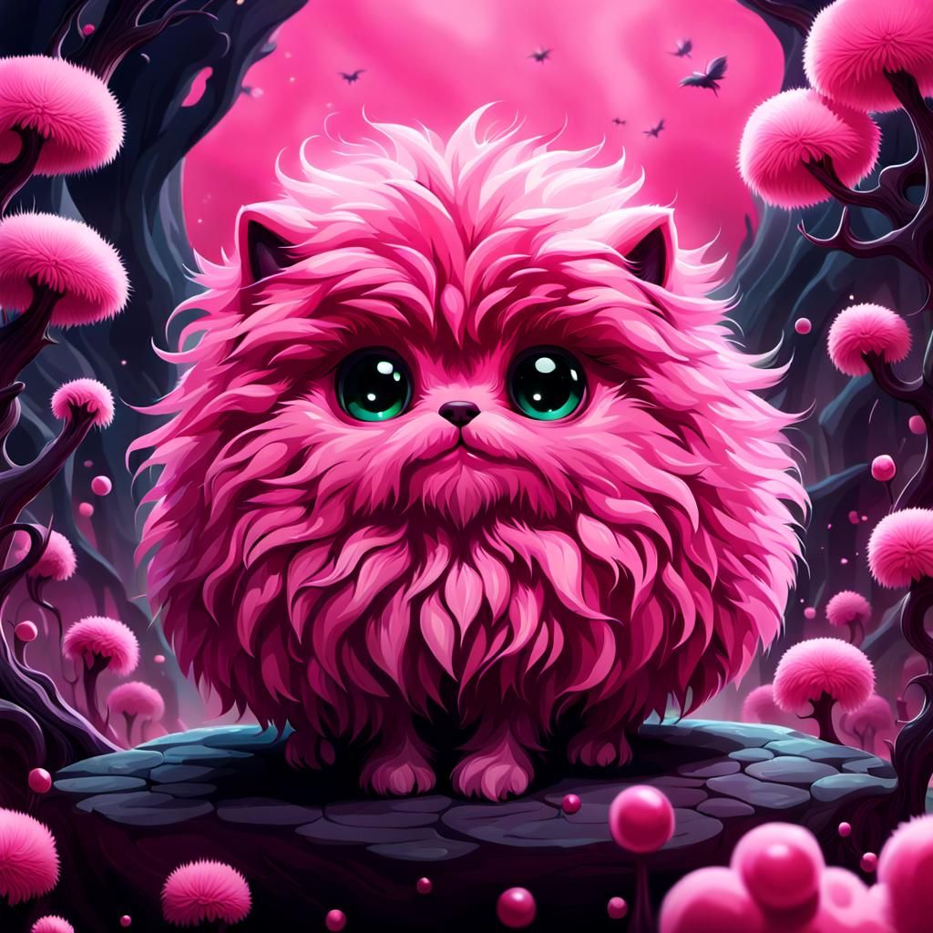 Pink malicious monster
