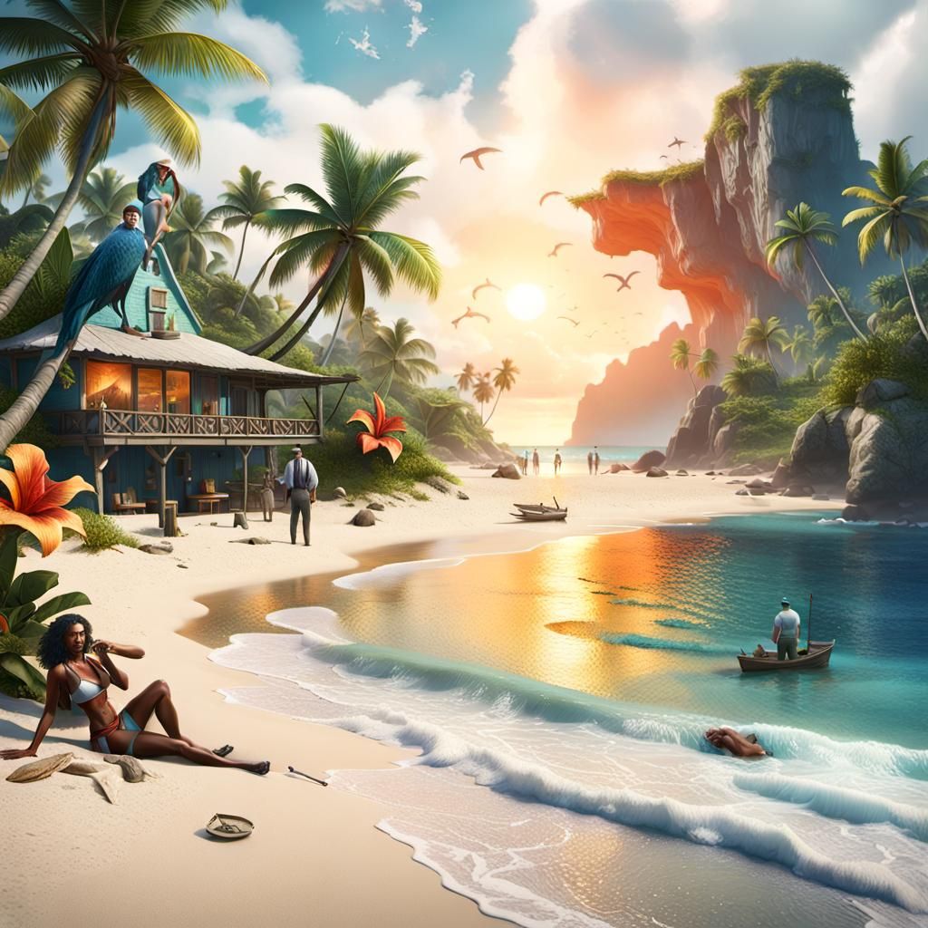 Fantastical Beachside Whodunit in Maximalist Masterpiece Sty...