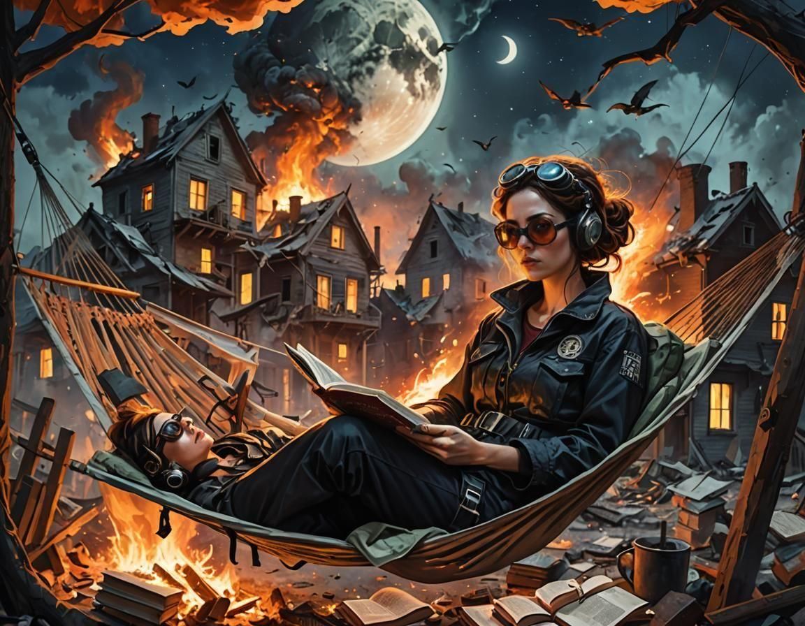 Post-Apocalyptic Woman Finds Solace in a Ruined World