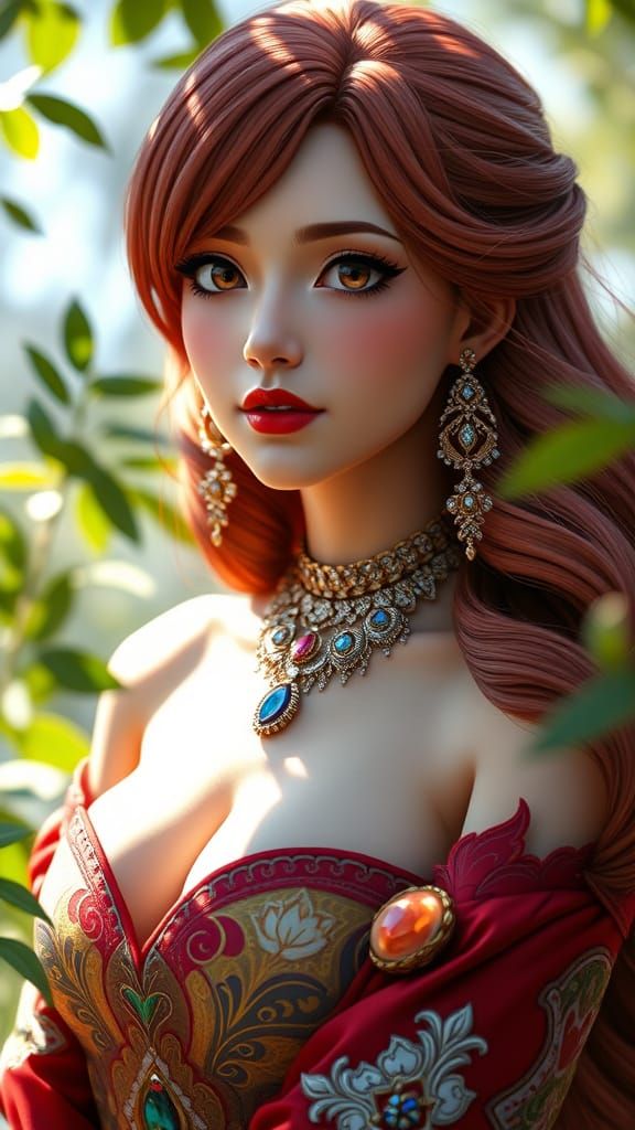 Erza Scarlet in Elegant Fairy Tail Regalia