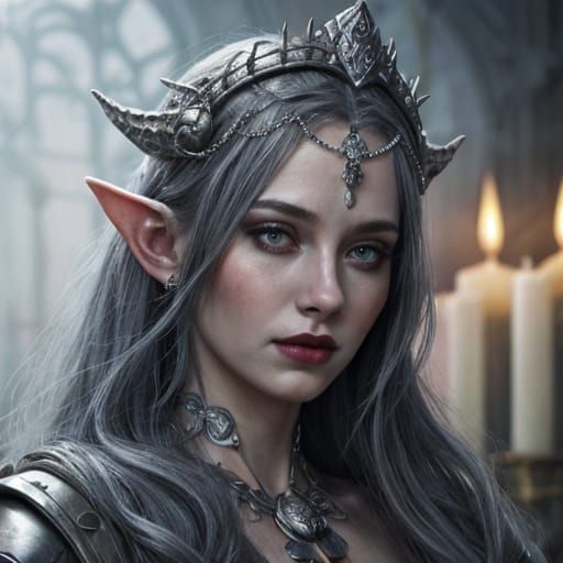 Ethereal Princess of the Night: Hyperrealist Fantasy Art