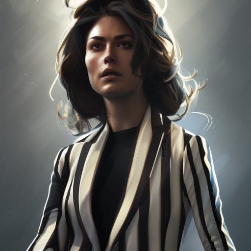 Christiano Ronaldo as a Female Cyberpunk Superstar